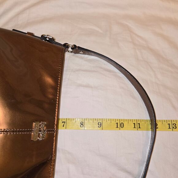 Coach Madison Demi Copper Patent Leather Small Pleated Bag Excellent Condition - Picture 14 of 16